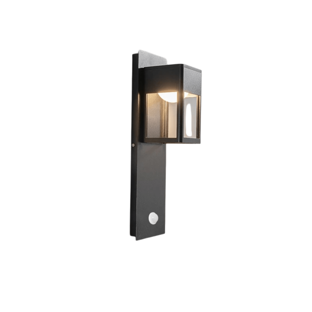 Verthara IP67 Waterproof LED Outdoor Wall Light With Motion Sensor – Aluminium - Black/Bronze - Modern Design - Energy Efficient - 12W Black / Warm White / Motion Sensor