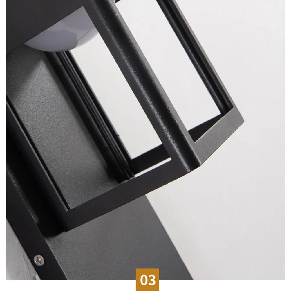 Verthara IP67 Waterproof LED Outdoor Wall Light With Motion Sensor – Aluminium - Black/Bronze - Modern Design - Energy Efficient - 12W