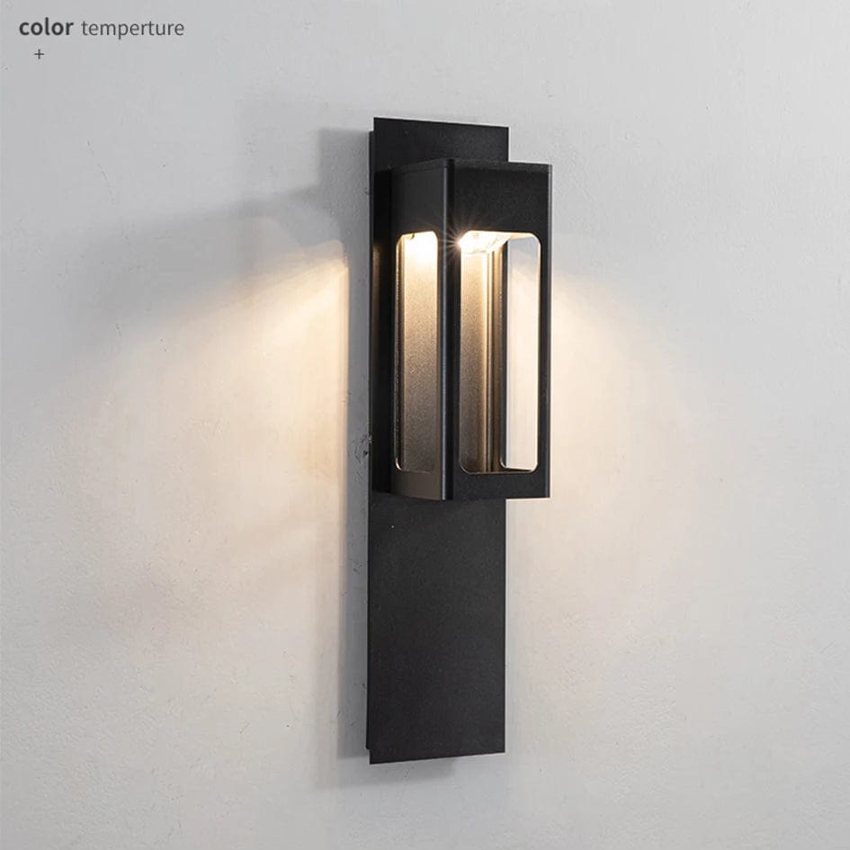 Verthara IP67 Waterproof LED Outdoor Wall Light With Motion Sensor – Aluminium - Black/Bronze - Modern Design - Energy Efficient - 12W