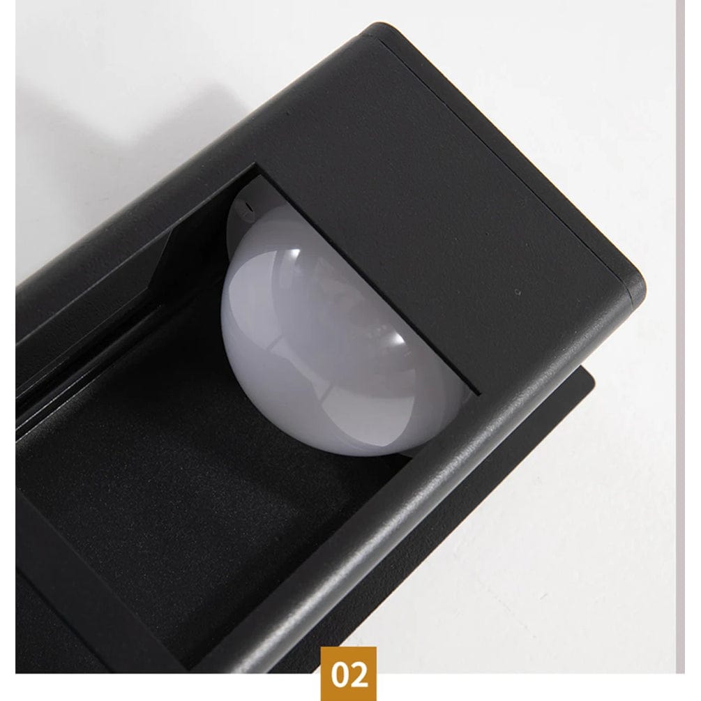 Verthara IP67 Waterproof LED Outdoor Wall Light With Motion Sensor – Aluminium - Black/Bronze - Modern Design - Energy Efficient - 12W