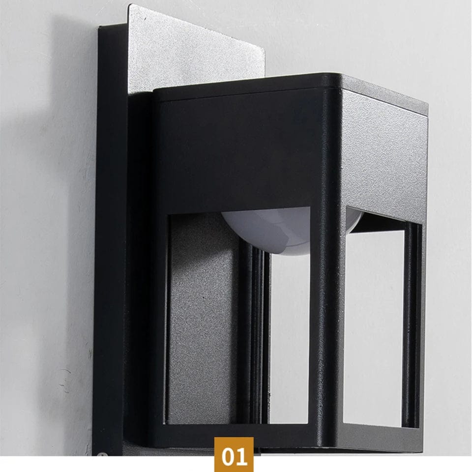 Verthara IP67 Waterproof LED Outdoor Wall Light With Motion Sensor – Aluminium - Black/Bronze - Modern Design - Energy Efficient - 12W