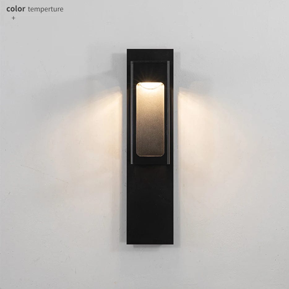 Verthara IP67 Waterproof LED Outdoor Wall Light With Motion Sensor – Aluminium - Black/Bronze - Modern Design - Energy Efficient - 12W