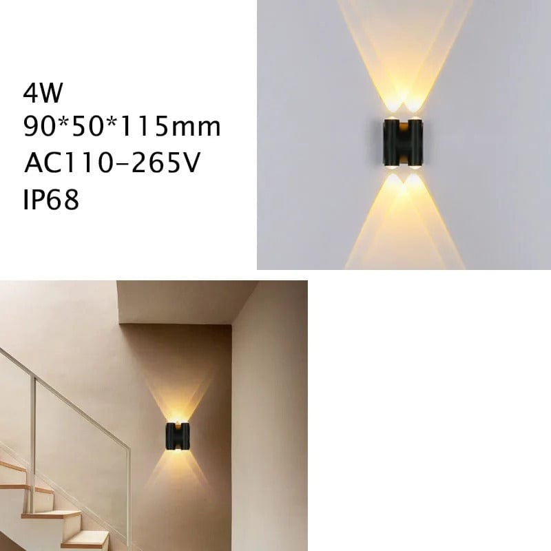Verthara IP68 Waterproof LED Outdoor Wall Lantern – Durable Aluminum Exterior Wall Light for Garden and Porch, Versatile Size Options