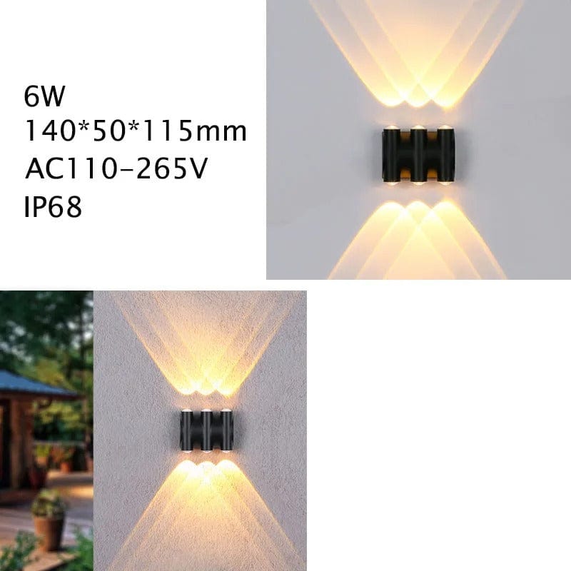 Verthara IP68 Waterproof LED Outdoor Wall Lantern – Durable Aluminum Exterior Wall Light for Garden and Porch, Versatile Size Options