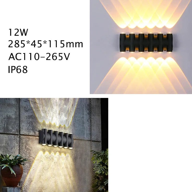 Verthara IP68 Waterproof LED Outdoor Wall Lantern – Durable Aluminum Exterior Wall Light for Garden and Porch, Versatile Size Options