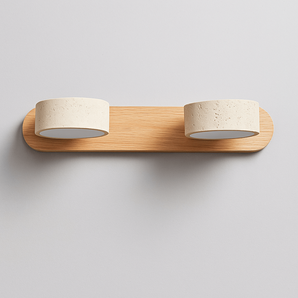 Verthara Japanese Wabi Sabi LED Wall Light Wood Color