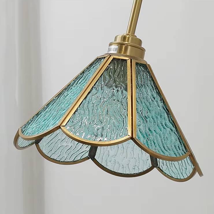 Verthara Japanese Walnut Wood Wall Sconce with LED Light – Elegant Brass and Glass Design for Bedroom and Living Room