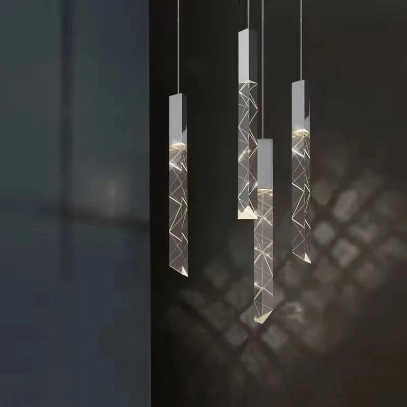 Verthara K9 Crystal LED Pendant Light – Customizable Hanging Lamp for Living Room, Bedroom, and Commercial Spaces