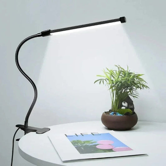 Verthara LED Clip-On Desk Lamp with Adjustable Brightness and Eye Protection – Table Lamp for Reading and Studying
