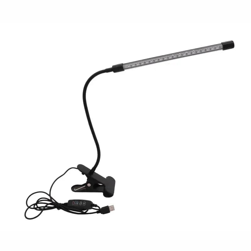 Verthara LED Clip-On Desk Lamp with Adjustable Brightness and Eye Protection – Table Lamp for Reading and Studying Black