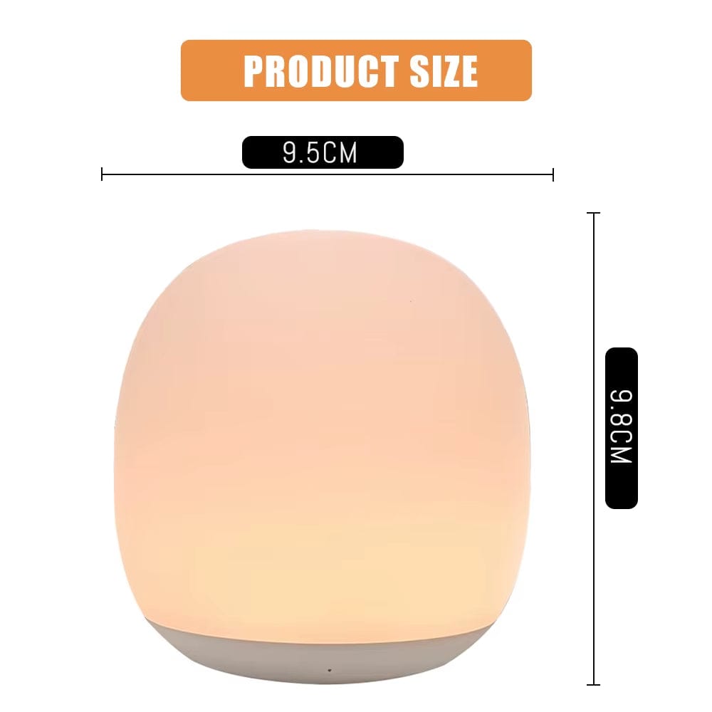 Verthara LED Egg Lamp Night Light - USB Rechargeable - Dimmable - Portable - Eye Protection - 8 RGB Colours - Touch Control Default