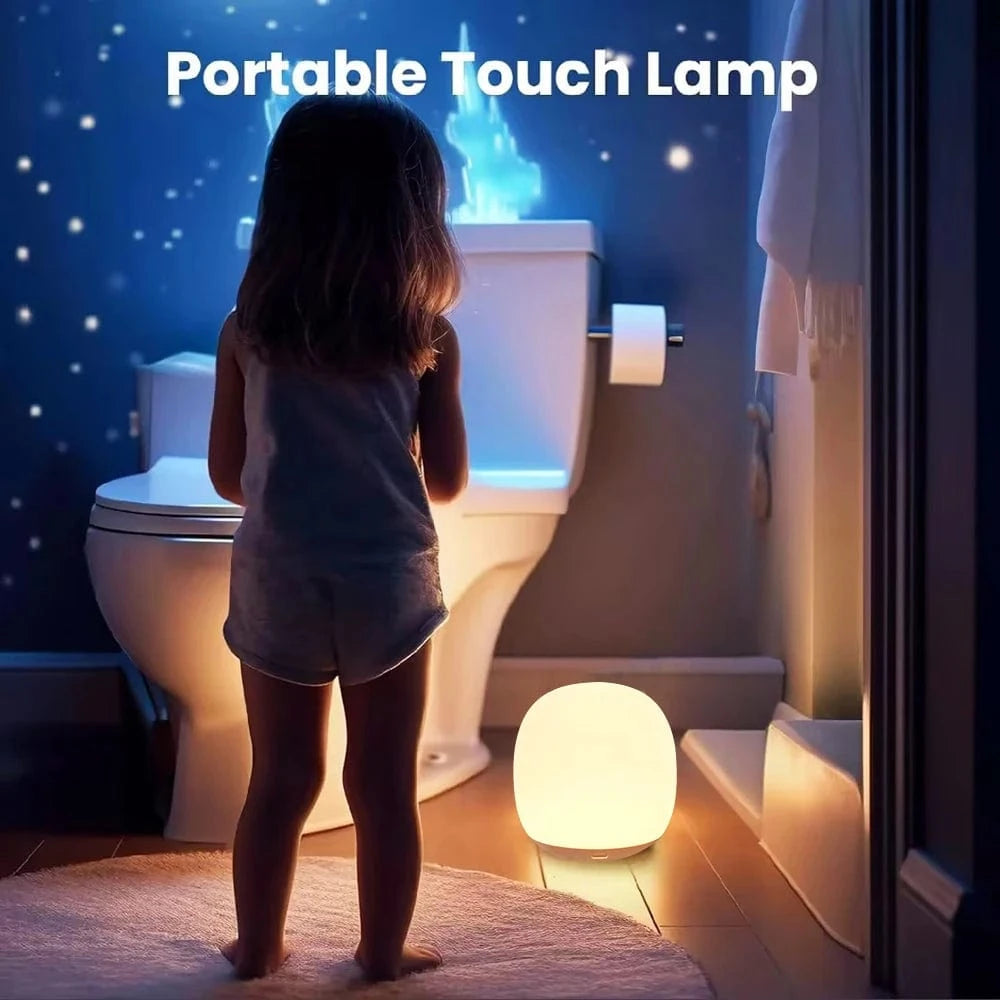 Verthara LED Egg Lamp Night Light - USB Rechargeable - Dimmable - Portable - Eye Protection - 8 RGB Colours - Touch Control Default