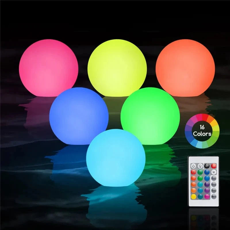 Verthara LED Floating Pool Light with Remote Control – 16 Colors, Waterproof Pool Lamp for Outdoor Events and Swimming Pool Decor 6 Lights 1 Remote