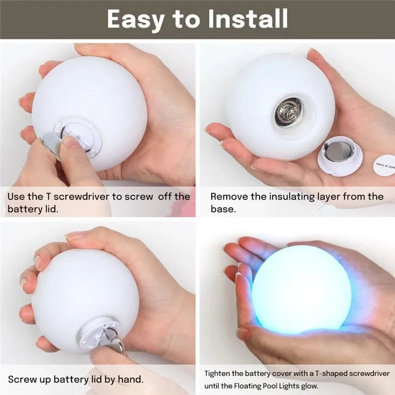 Verthara LED Floating Pool Light with Remote Control – 16 Colors, Waterproof Pool Lamp for Outdoor Events and Swimming Pool Decor