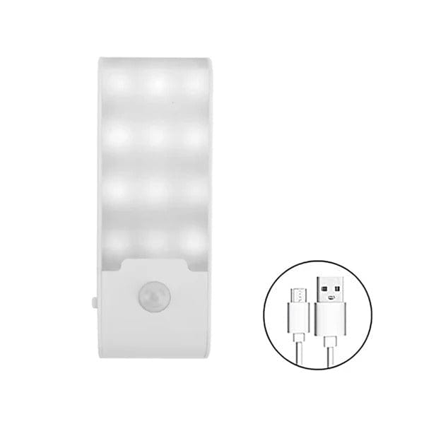 Verthara LED Motion Sensor Night Light - Rechargeable USB Type-C - Cool & Warm White Cold White