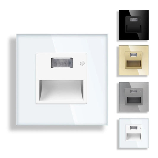 Verthara LED Motion Sensor Stair Light – Recessed Indoor Lighting for Stairwell and Corridor, Energy Efficient PIR Sensor