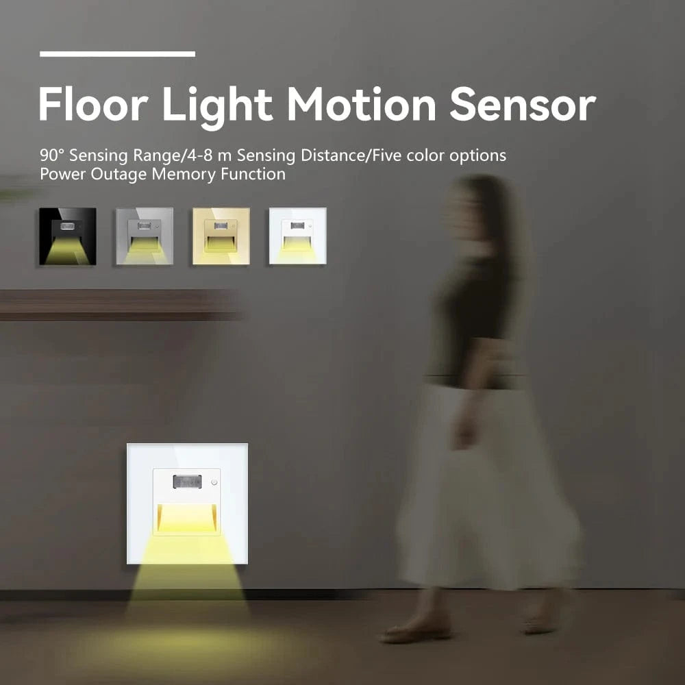 Verthara LED Motion Sensor Stair Light – Recessed Indoor Lighting for Stairwell and Corridor, Energy Efficient PIR Sensor