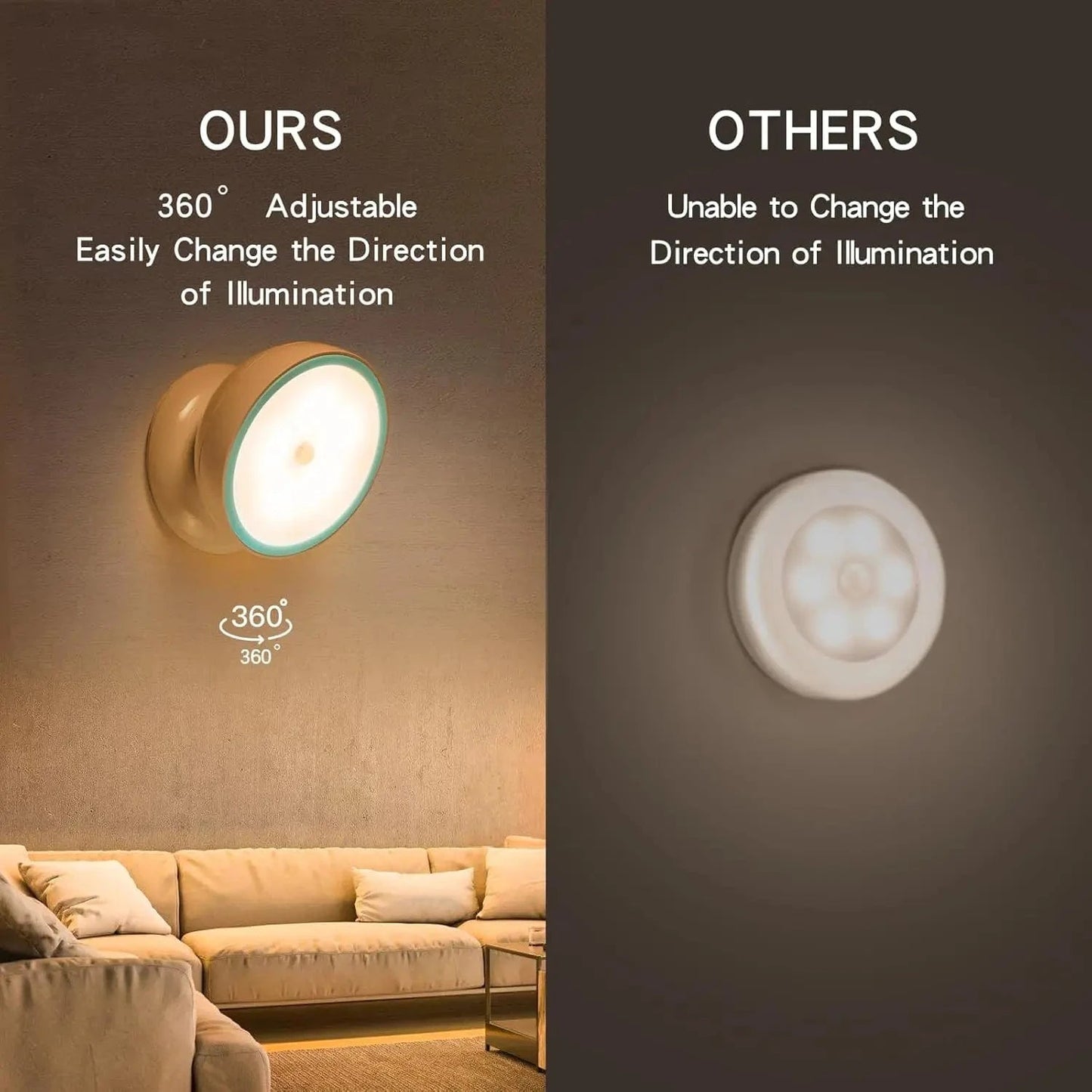 Verthara LED Night Lamp - Rechargeable Motion Sensor