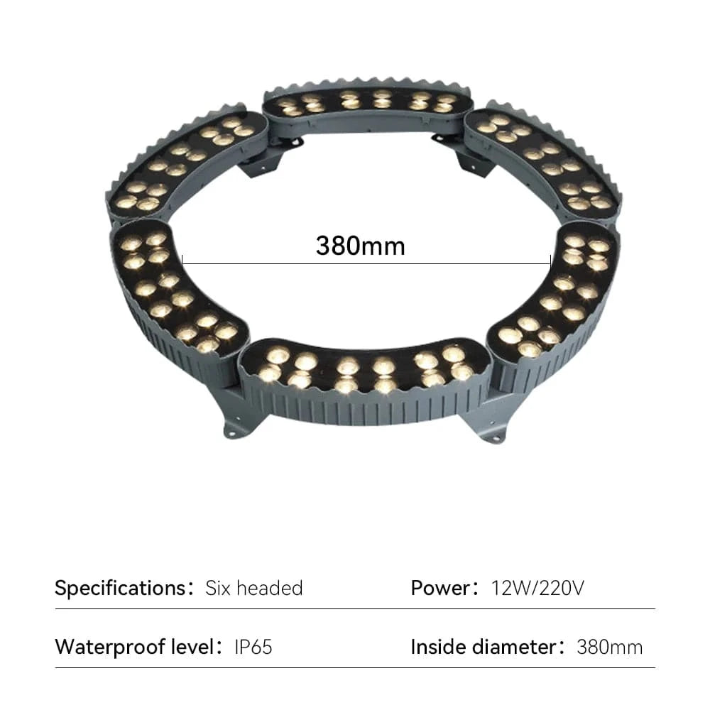 Verthara LED Outdoor Spotlight With Spike Mount – IP65 Rated - RGB - Aluminium - Garden Landscape Lighting - 12W - Durable and Weatherproof RGB / 380mm