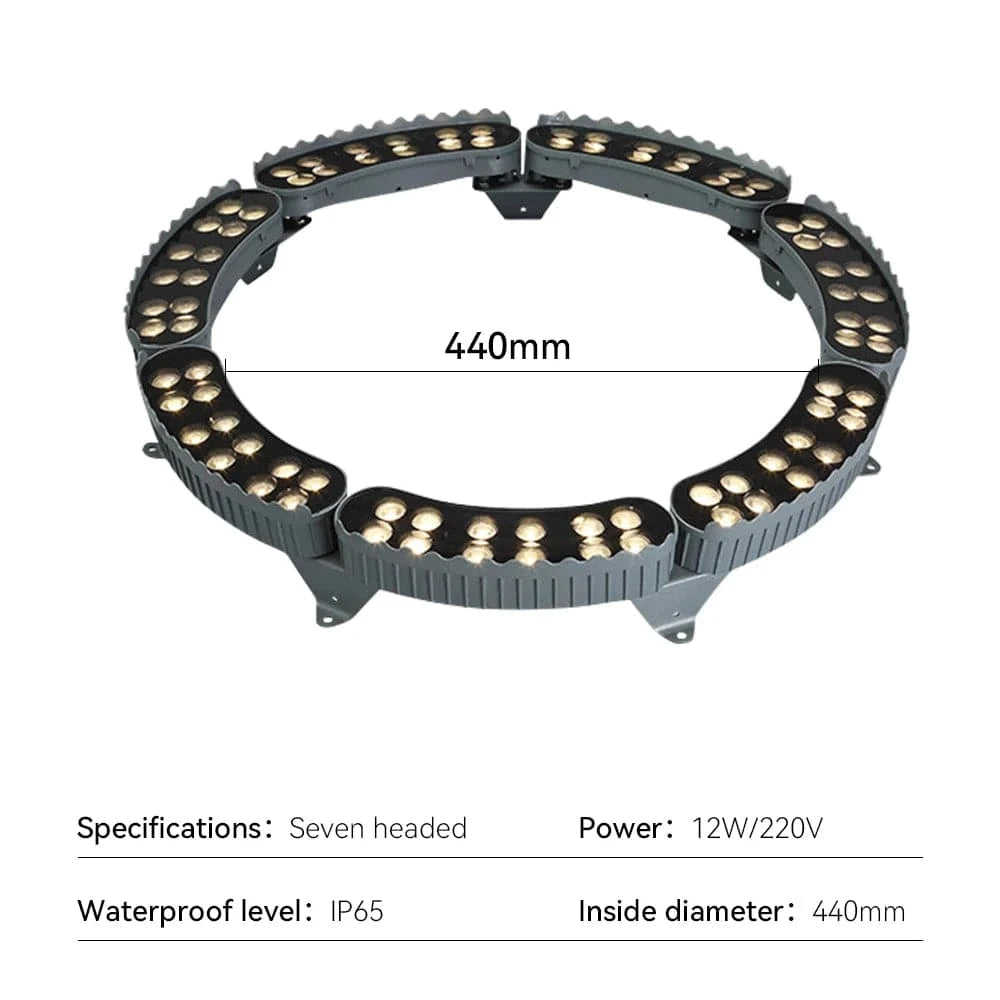 Verthara LED Outdoor Spotlight With Spike Mount – IP65 Rated - RGB - Aluminium - Garden Landscape Lighting - 12W - Durable and Weatherproof RGB / 440mm