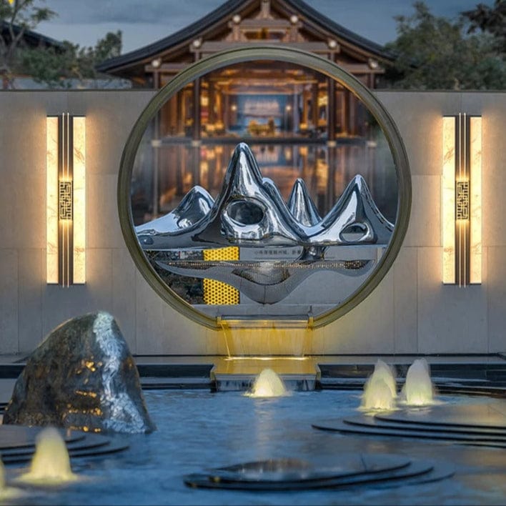 Verthara LED Outdoor Wall Light - IP65 Waterproof - Adjustable Size - Marble Design - Warm/Cool White - Stainless Steel - Modern Exterior Wall Lights