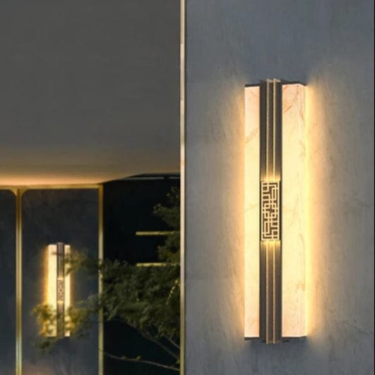 Verthara LED Outdoor Wall Light - IP65 Waterproof - Adjustable Size - Marble Design - Warm/Cool White - Stainless Steel - Modern Exterior Wall Lights