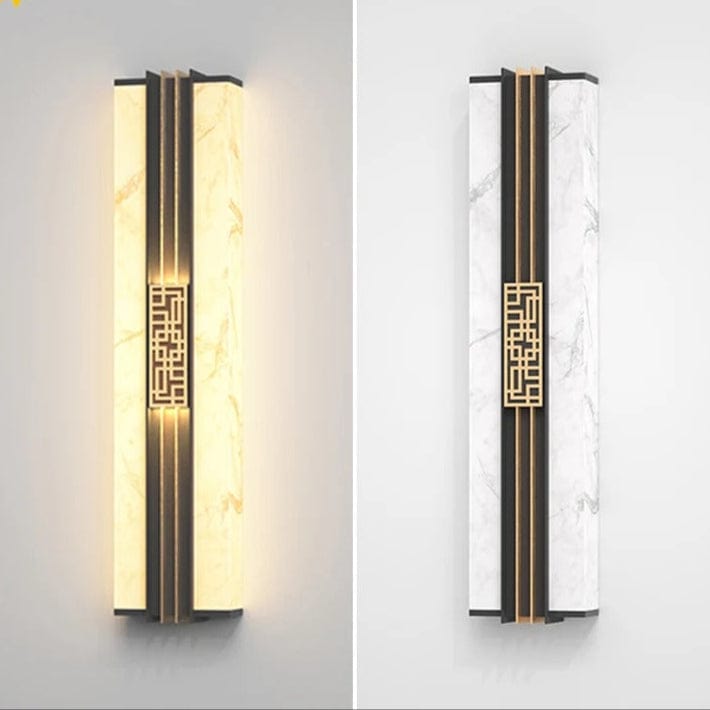 Verthara LED Outdoor Wall Light - IP65 Waterproof - Adjustable Size - Marble Design - Warm/Cool White - Stainless Steel - Modern Exterior Wall Lights