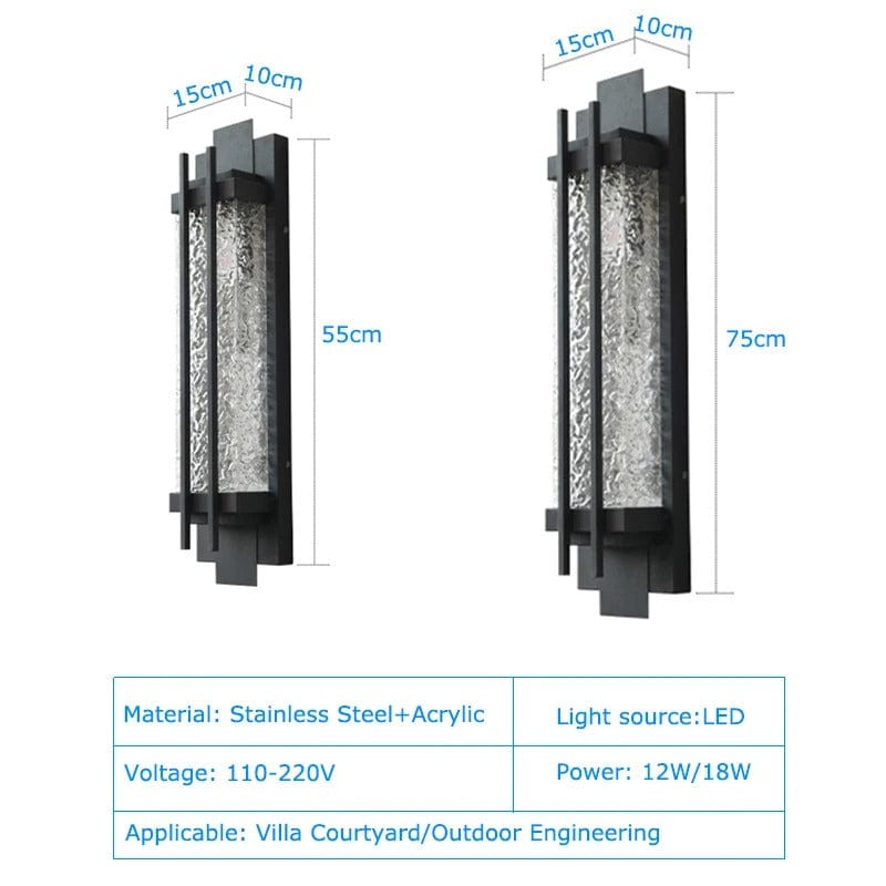Verthara LED Outdoor Wall Light - Stainless Steel - IP65 Waterproof - Energy Efficient - Adjustable Colour Temperature - Modern Design