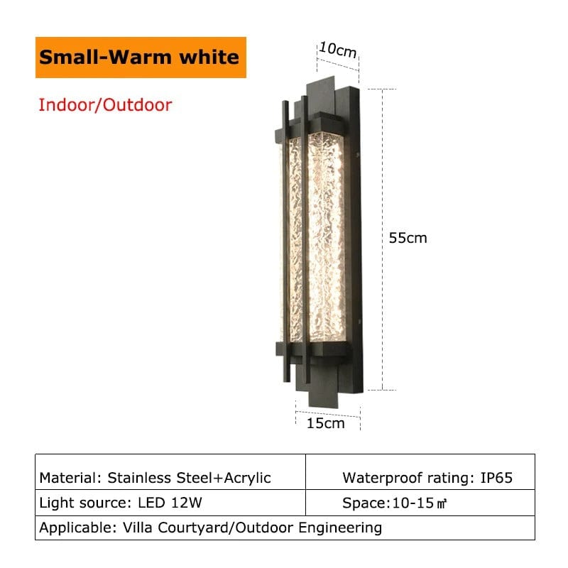 Verthara LED Outdoor Wall Light - Stainless Steel - IP65 Waterproof - Energy Efficient - Adjustable Colour Temperature - Modern Design