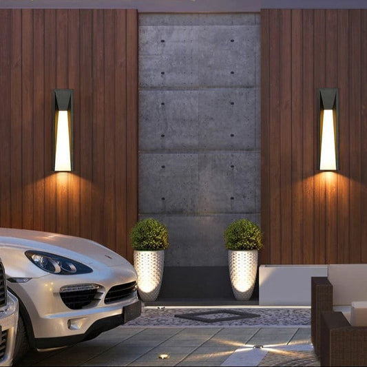 Verthara LED Outdoor Wall Light - Wall Mounted - IP65 Rated - Black Aluminium - Warm/Cool White - Energy Efficient - Modern Design