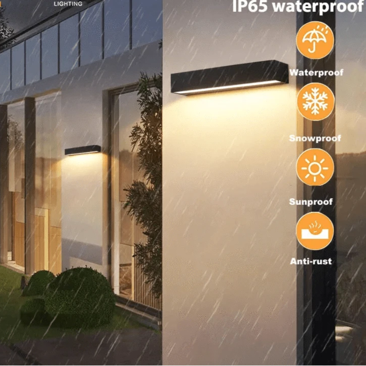 Verthara LED Outdoor Wall Lights - Waterproof Aluminum Sconces for Porch, Patio, and Garage - Modern Exterior Wall Lanterns