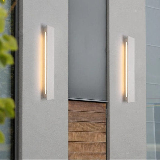 Verthara LED Outdoor Wall Sconce - Wall-Mounted - Waterproof - Adjustable Colour Temperature - Cement and Acrylic - Ideal for Garden and Porch Lighting