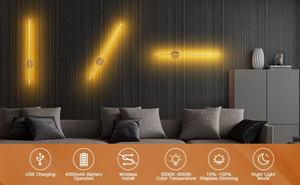 Verthara LED Rechargeable Wall Lamp