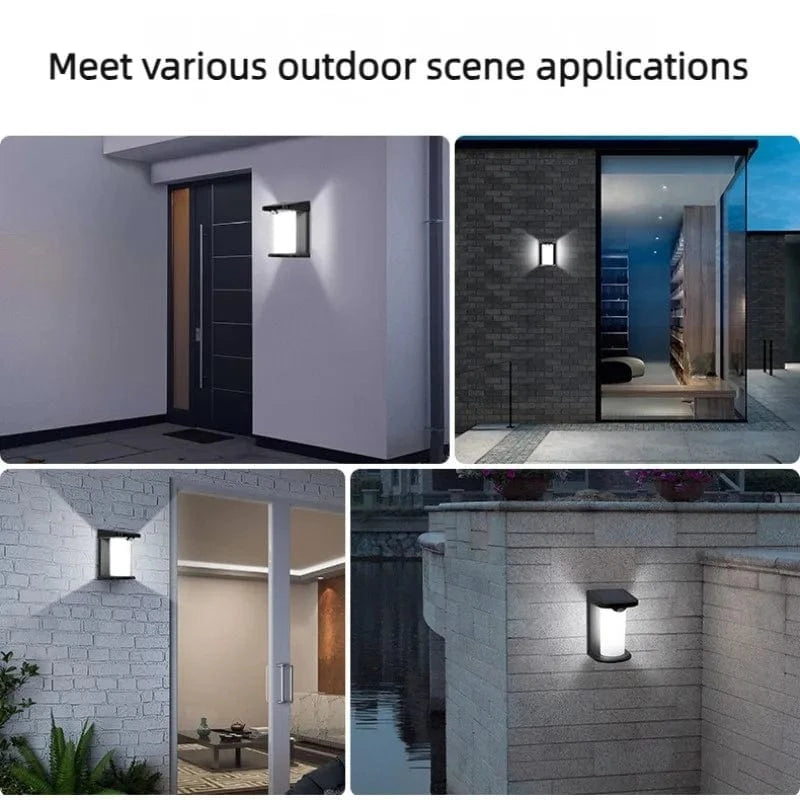 Verthara LED Solar Motion Sensor Garden Lamp – IP65 Waterproof Outdoor Wall Light for Pathways and Fences