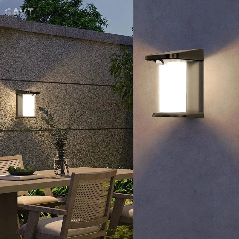 Verthara LED Solar Motion Sensor Garden Lamp – IP65 Waterproof Outdoor Wall Light for Pathways and Fences