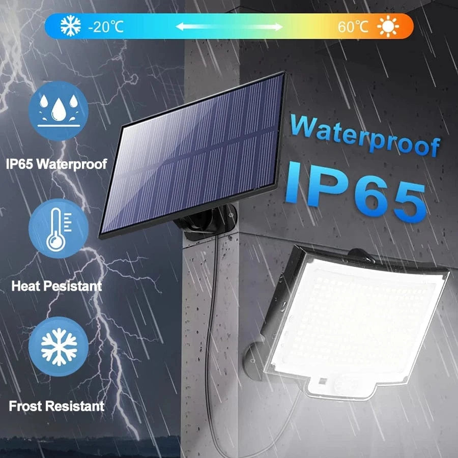 Verthara LED Solar Motion Sensor Wall Light with Remote Control – IP65 Waterproof Outdoor Garden Light for Enhanced Security and Illumination