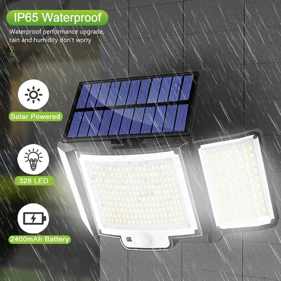 Verthara LED Solar Motion Sensor Wall Light with Remote Control – IP65 Waterproof Outdoor Garden Light for Enhanced Security and Illumination