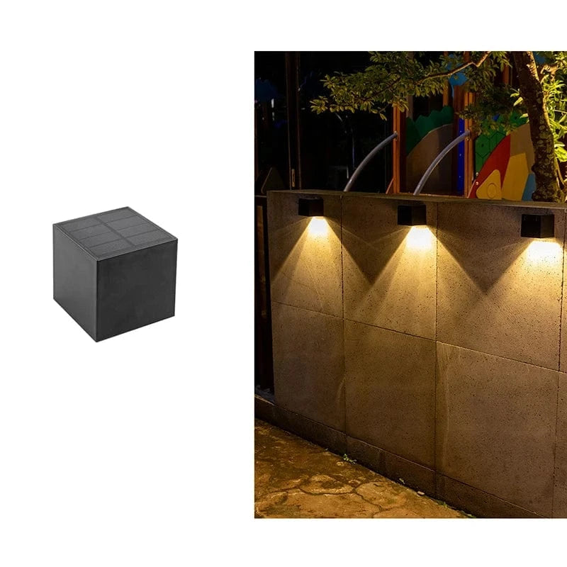 Verthara LED Solar Wall Light – Outdoor Mount – IP65 Waterproof – European Style - Manual Switch - Garden Lighting - 6-12 Hours Illumination 1PCS