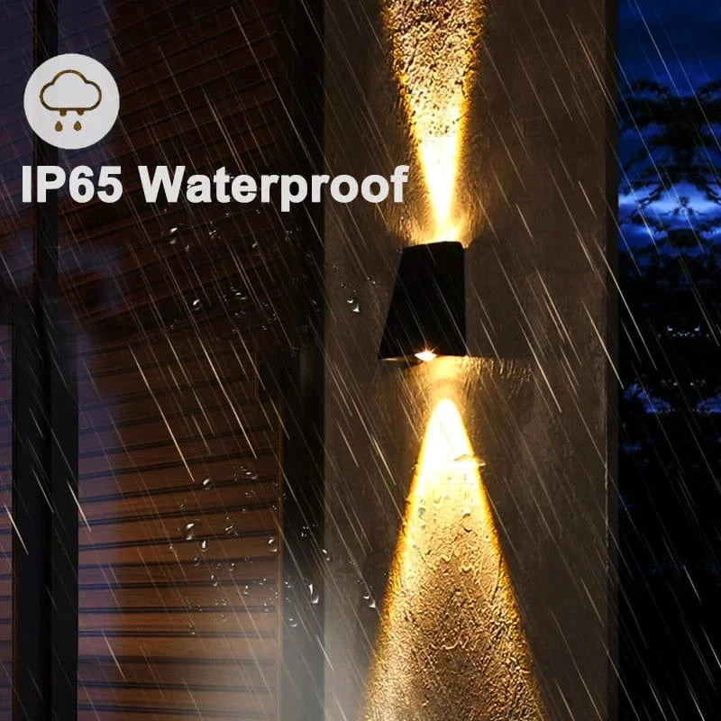 Verthara LED Solar Wall Lights for Outdoor Use – Waterproof Garden Lighting for Patios and Corridors, 2*60LM Bright Illumination