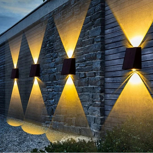 Verthara LED Solar Wall Lights for Outdoor Use – Waterproof Garden Lighting for Patios and Corridors, 2*60LM Bright Illumination