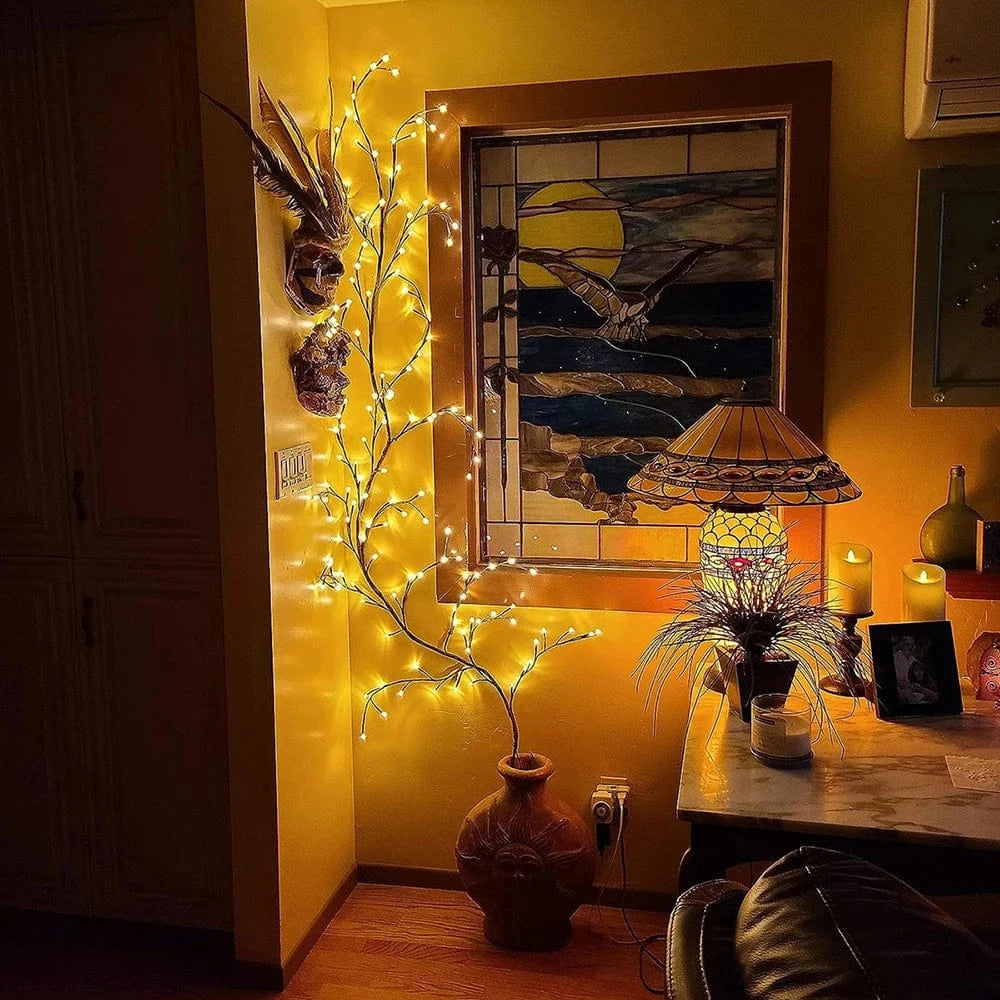 Verthara LED Tree Branch Lamp - Solar or USB Powered