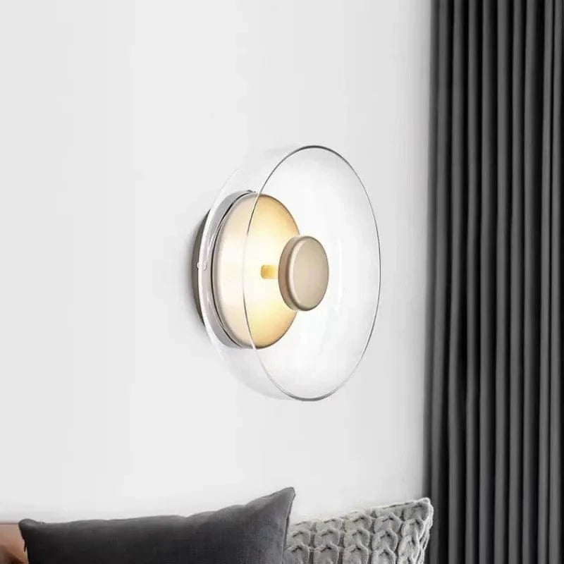 Verthara LED Wall Lamp With Glass Shade - Modern Design - Warm White Light - Iron Construction - Indoor Wall Lights - Decorative Sconces