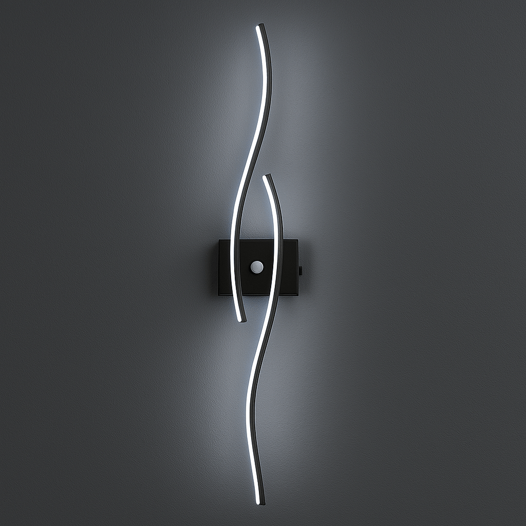 Verthara LED Wall Light PIR Motion Sensor Sensor Black 80cm / Neutral light