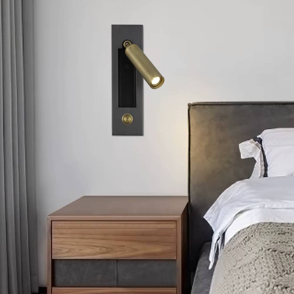 Verthara LED Wall Light Sconce for Bedside Reading – Artistic Aluminum Design with Cree Chip and Push Switch, 3000K/4000K Color Temperature