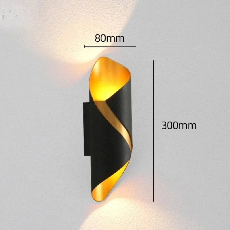 Verthara LED Wall Light - Wall-Mounted - IP65 Waterproof - Creative Up and Down Lighting - Modern Design - Suitable for Indoor/Outdoor Use Warm White / A