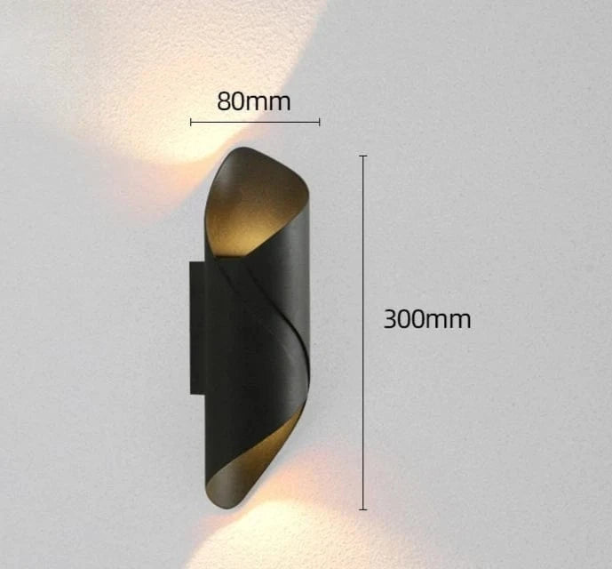 Verthara LED Wall Light - Wall-Mounted - IP65 Waterproof - Creative Up and Down Lighting - Modern Design - Suitable for Indoor/Outdoor Use Warm White / D
