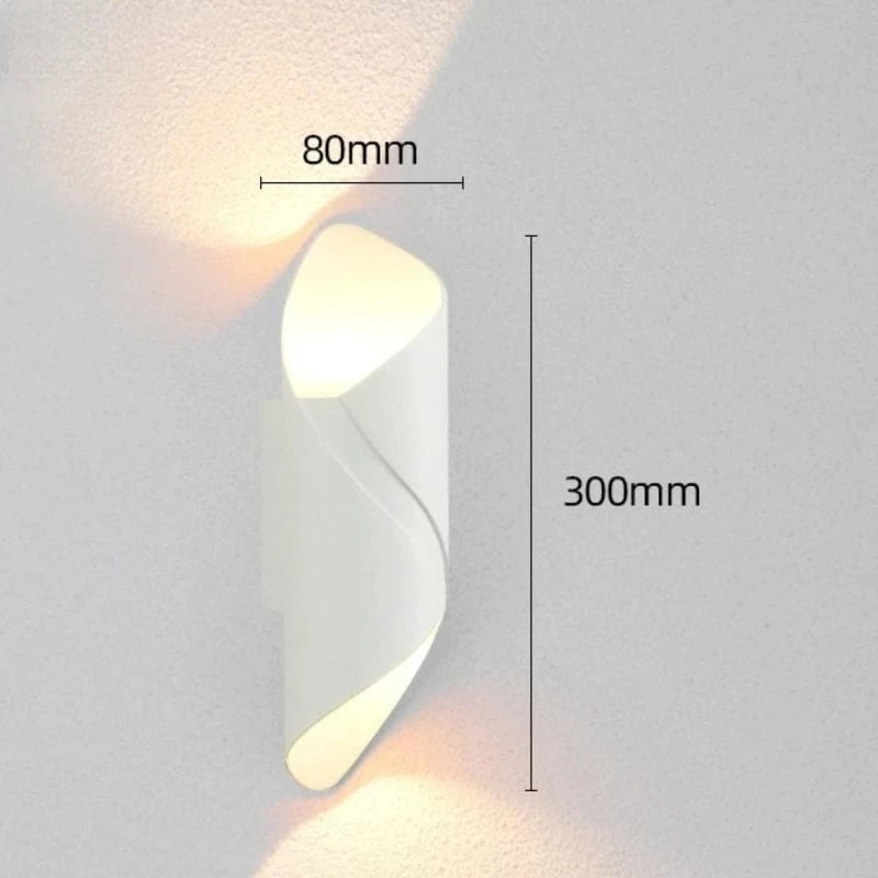Verthara LED Wall Light - Wall-Mounted - IP65 Waterproof - Creative Up and Down Lighting - Modern Design - Suitable for Indoor/Outdoor Use Warm White / C