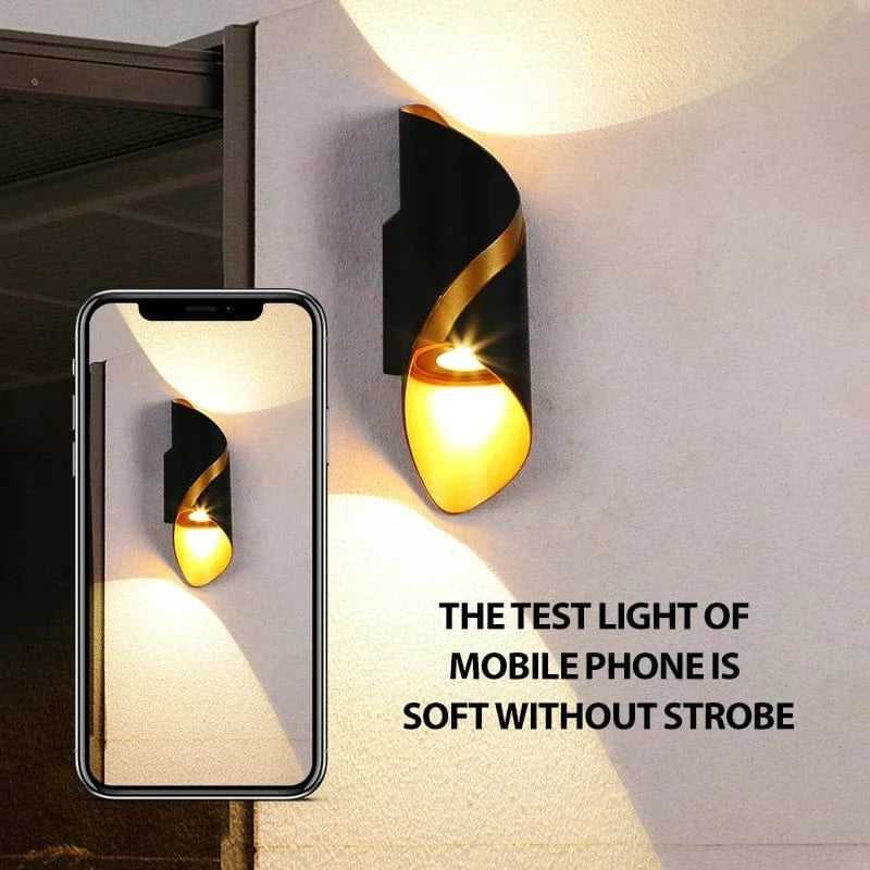 Verthara LED Wall Light - Wall-Mounted - IP65 Waterproof - Creative Up and Down Lighting - Modern Design - Suitable for Indoor/Outdoor Use