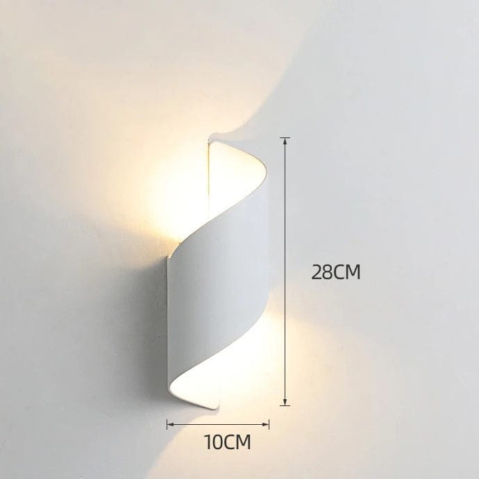 Verthara LED Wall Light With Modern Spiral Design - Waterproof - Indoor/Outdoor Use - 10W - Aluminium Construction - IP65 Rated