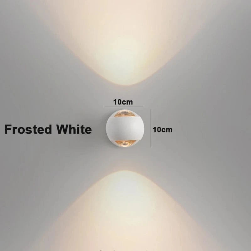 Verthara LED Wall Light With Rotatable Design – Modern - Frosted Metal - Acrylic Lens - Up/Down Lighting - Nordic Style